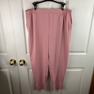 Anthropologie Essential Pull On trouser Pants Pink Size Large
